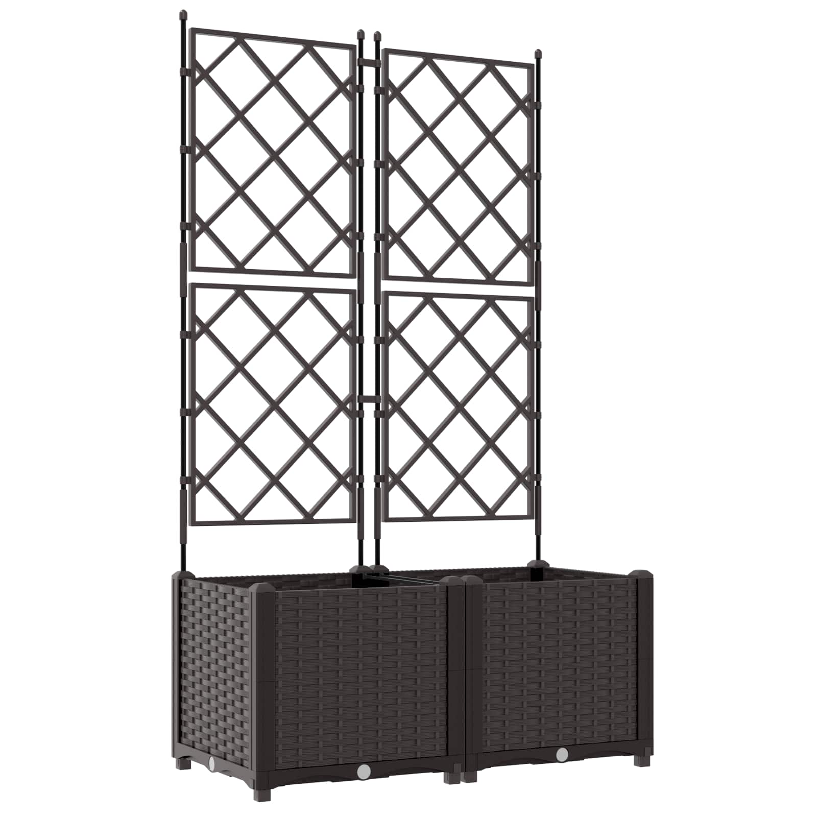 Sodo vazonas 2 vnt. Ruda 80 x 40 x 143 cm PP Sodo vazonas 2 vnt. Ruda 80 x 40 x 143 cm PP - Image 3