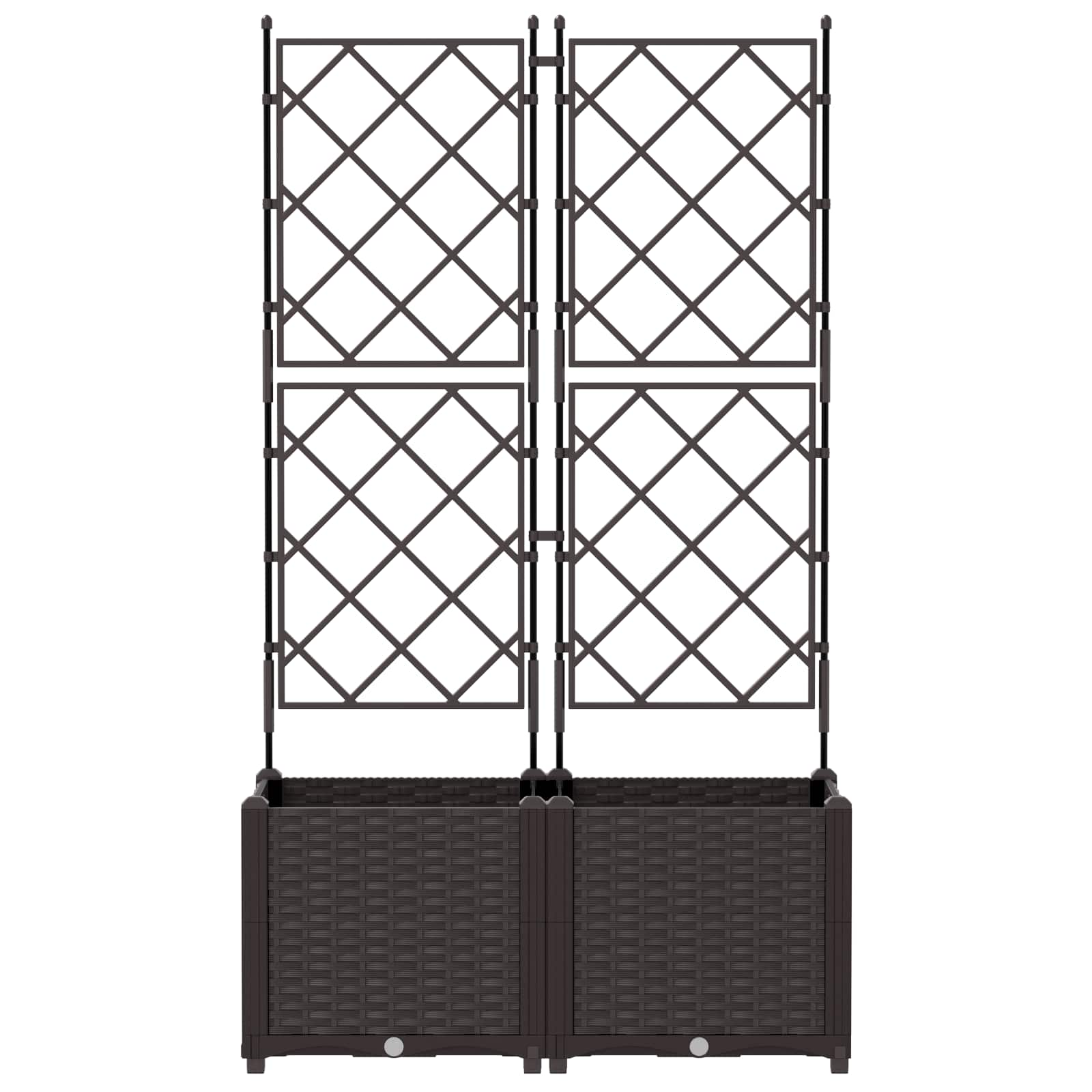 Sodo vazonas 2 vnt. Ruda 80 x 40 x 143 cm PP Sodo vazonas 2 vnt. Ruda 80 x 40 x 143 cm PP - Image 5