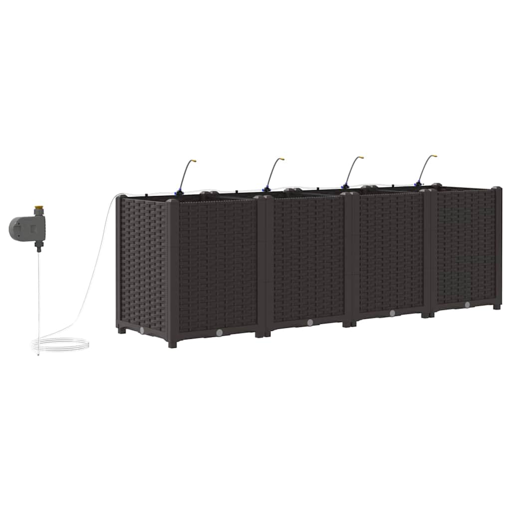Sodo vazonas 4 vnt. Ruda 160 x 40 x 52 cm PP Sodo vazonas 4 vnt. Ruda 160 x 40 x 52 cm PP - Image 9