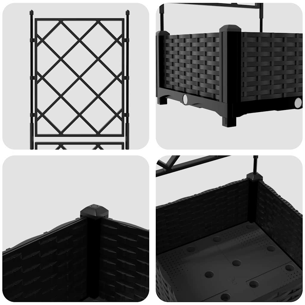 Sodo vazonas Juoda 40 x 40 x 125,5 cm PP Sodo vazonas Juoda 40 x 40 x 125,5 cm PP - Image 8