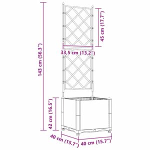 Sodo vazonas Juoda 40 x 40 x 143 cm PP