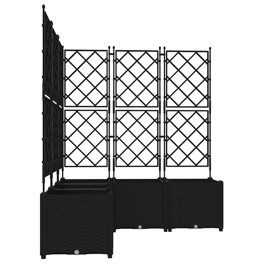 Sodo vazonas 5 vnt. Juoda 120 x 120 x 143 cm PP Sodo vazonas 5 vnt. Juoda 120 x 120 x 143 cm PP - Image 6