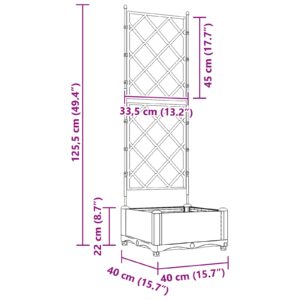 Sodo vazonas Pilka 40 x 40 x 125,5 cm PP