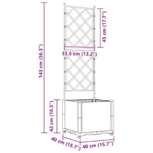 Sodo vazonas Pilka 40 x 40 x 143 cm PP