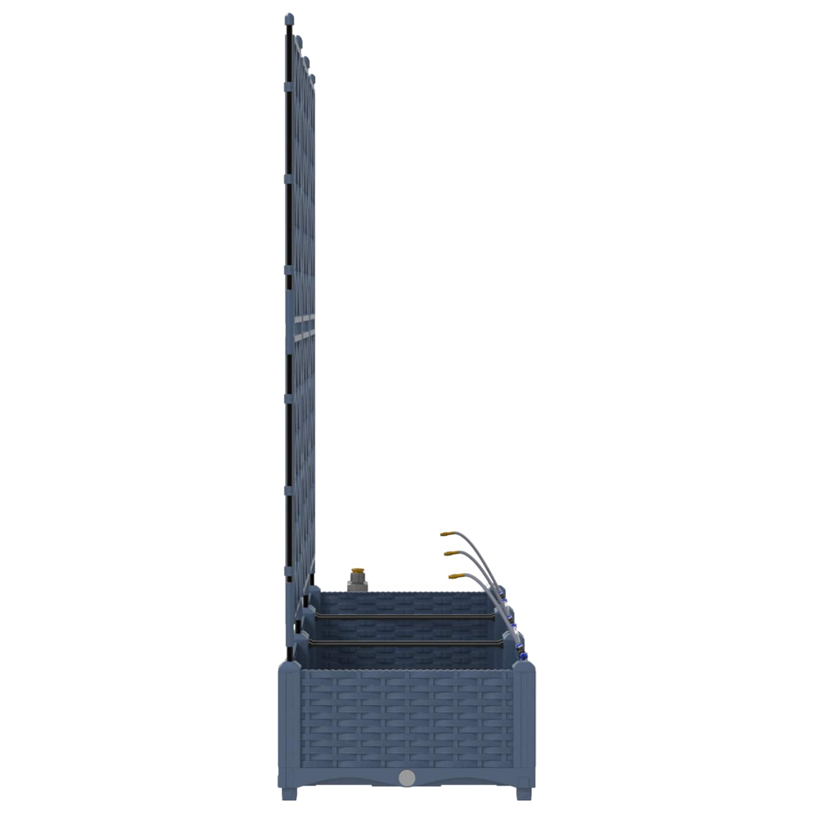 Sodo vazonas 3 vnt. Pilka 120 x 40 x 126 cm PP Sodo vazonas 3 vnt. Pilka 120 x 40 x 126 cm PP - Image 6