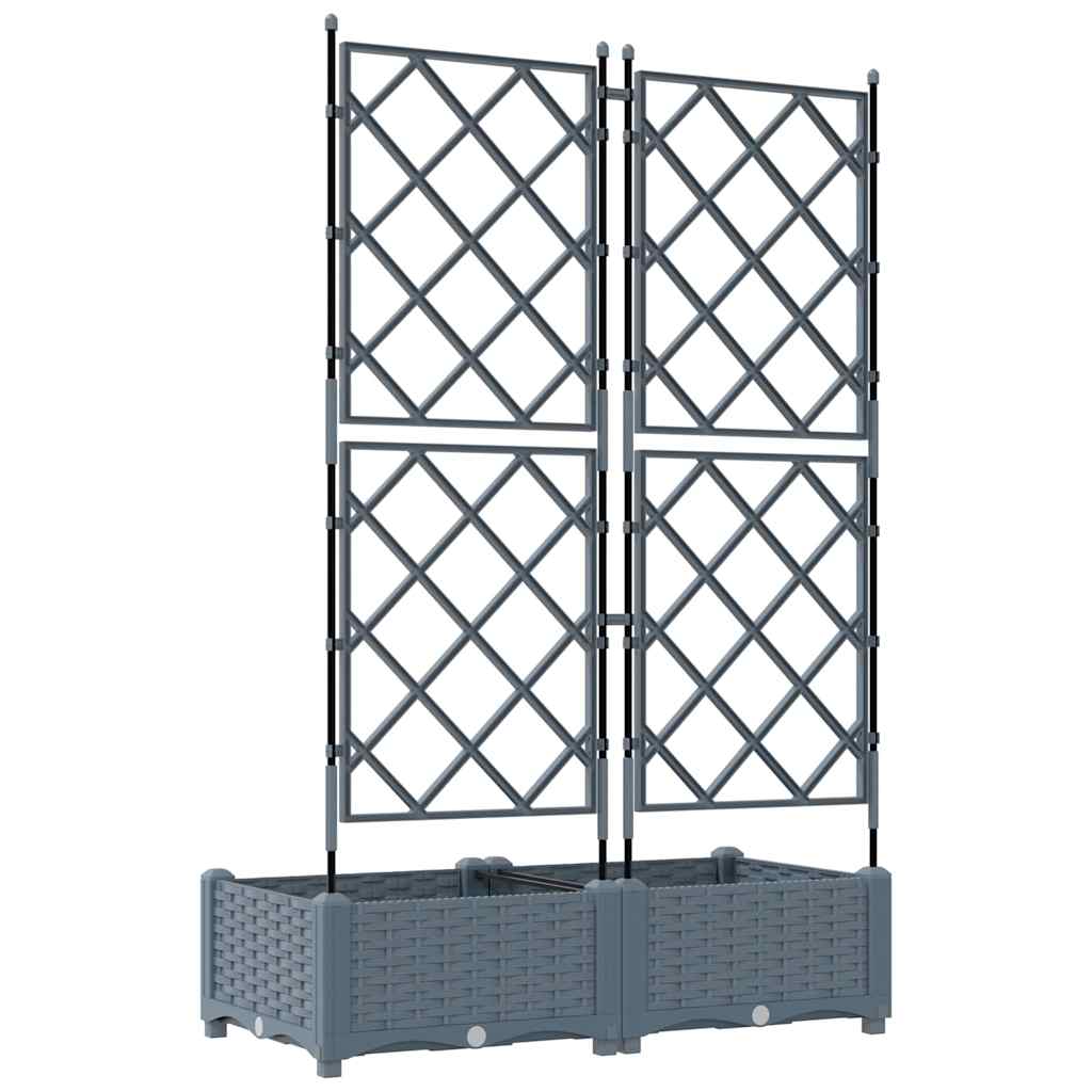 Sodo vazonas 2 vnt. Šviesiai pilka 80 x 40 x 125,5 cm PP Sodo vazonas 2 vnt. Šviesiai pilka 80 x 40 x 125,5 cm PP - Image 8