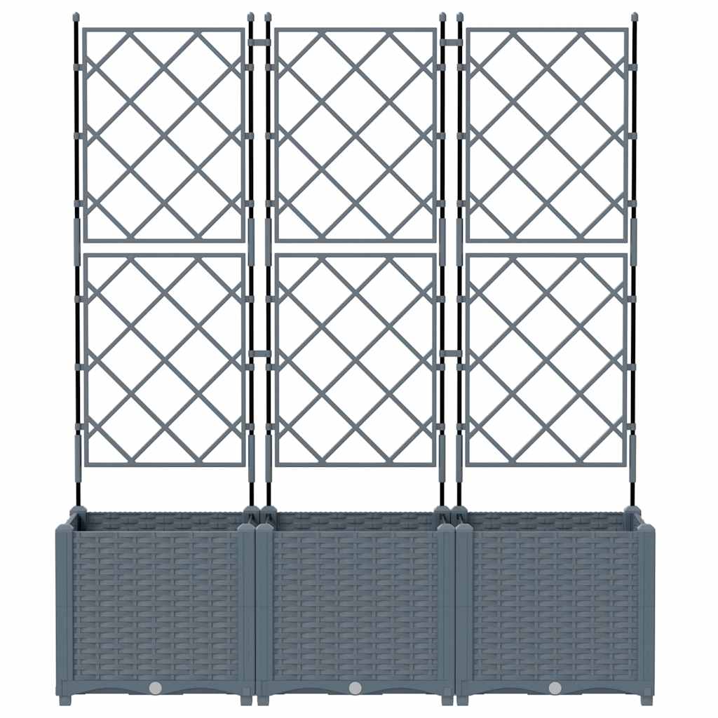 Sodo vazonas 3 vnt. Šviesiai pilka 120 x 40 x 143 cm PP Sodo vazonas 3 vnt. Šviesiai pilka 120 x 40 x 143 cm PP - Image 6