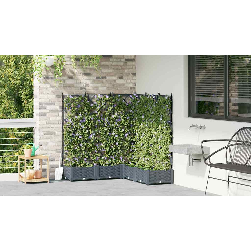 Sodo vazonas 5 vnt. Šviesiai pilka 120 x 120 x 125,5 cm PP Sodo vazonas 5 vnt. Šviesiai pilka 120 x 120 x 125,5 cm PP - Image 5