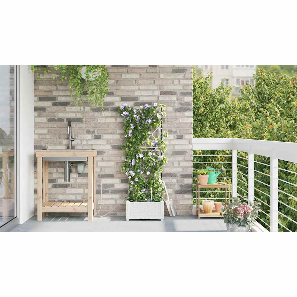 Sodo vazonas Balta 40 x 40 x 126 cm PP Sodo vazonas Balta 40 x 40 x 126 cm PP - Image 5