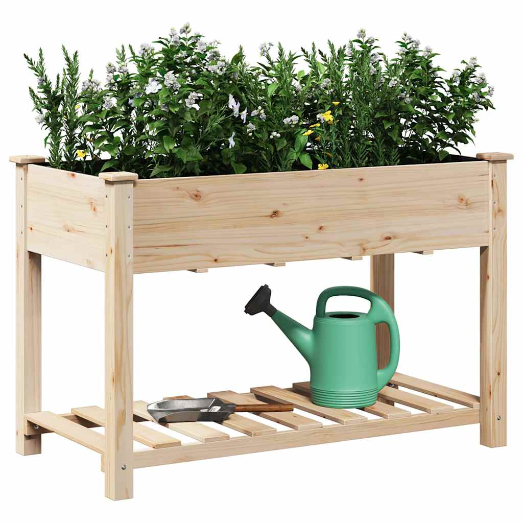 Sodo vazonas Smėlio 115 x 59 x 76,5 cm Kietasis pušinis medis Sodo vazonas Smėlio 115 x 59 x 76,5 cm Kietasis pušinis medis - Image 4