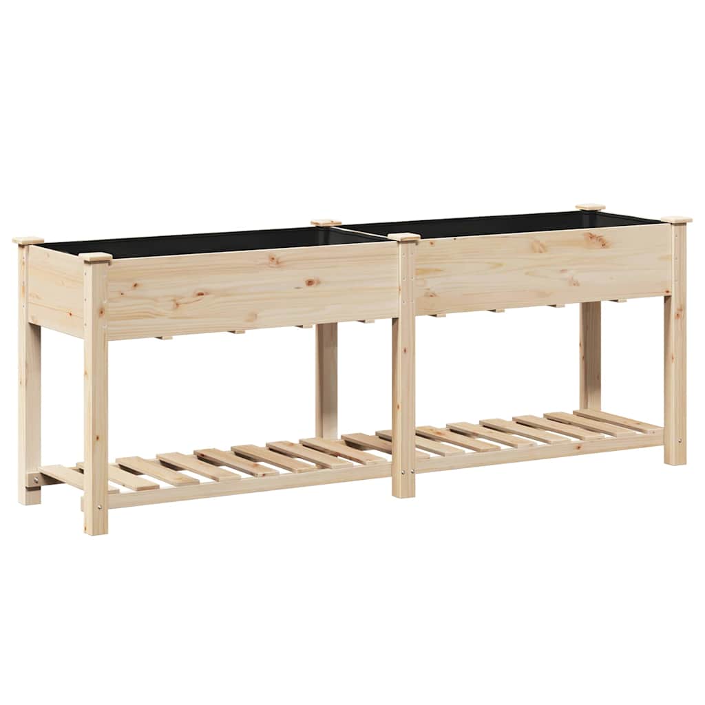 Sodo vazonas Smėlio 203 x 53 x 76,5 cm Kietasis pušinis medis Sodo vazonas Smėlio 203 x 53 x 76,5 cm Kietasis pušinis medis - Image 3