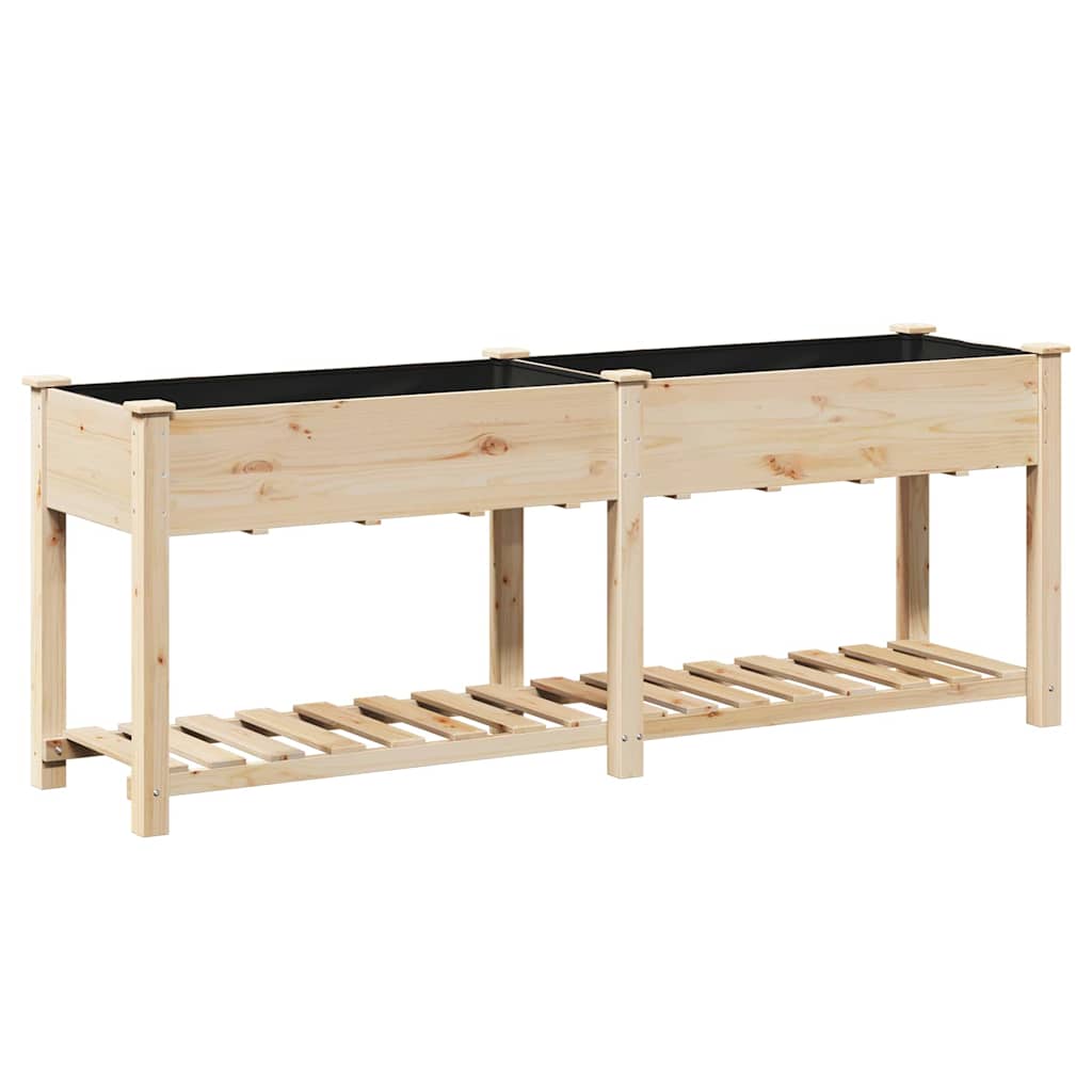Sodo vazonas Smėlio 203 x 53 x 76,5 cm Kietasis pušinis medis Sodo vazonas Smėlio 203 x 53 x 76,5 cm Kietasis pušinis medis - Image 8