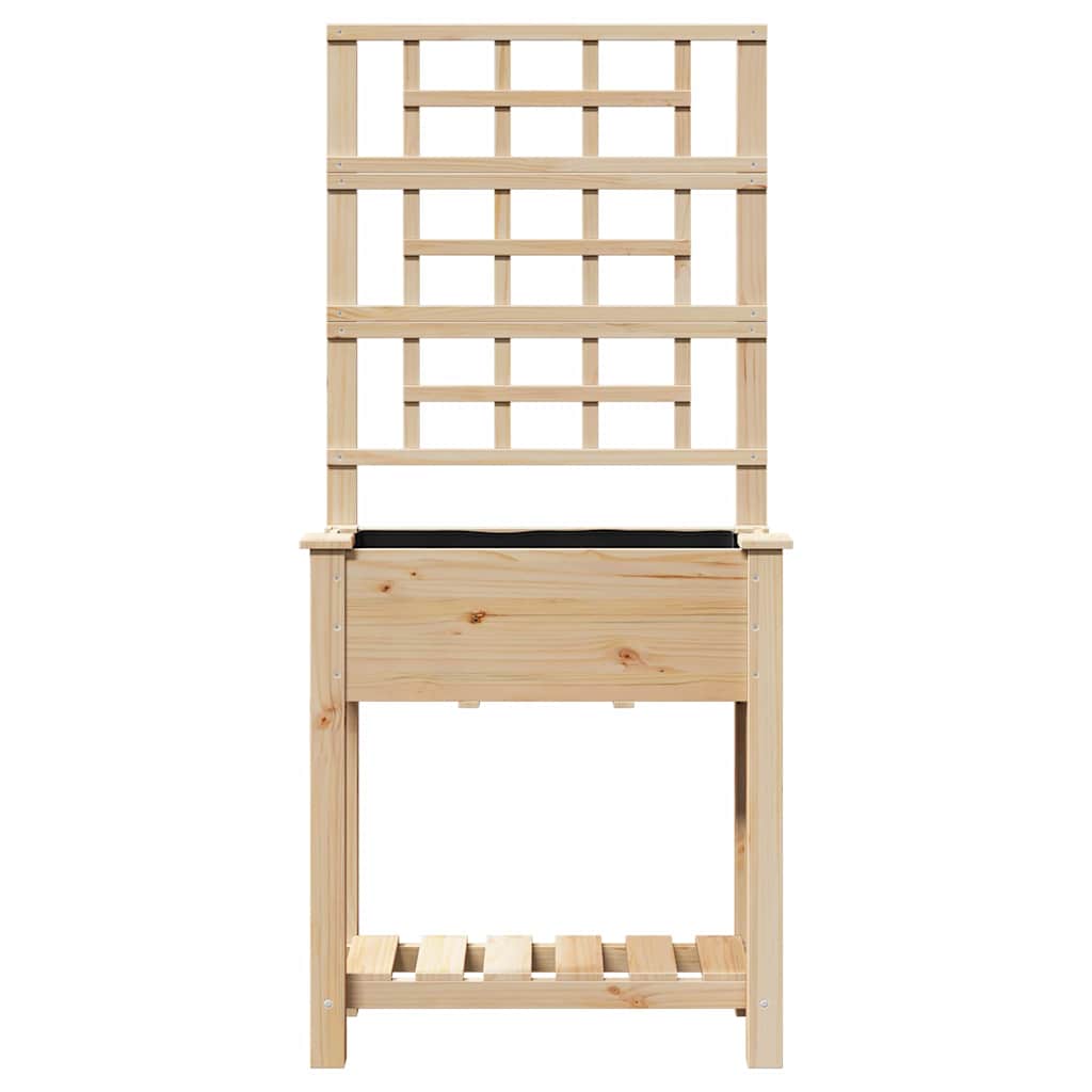 Sodo vazonas Smėlio 71 x 38 x 152 cm Kietasis pušinis medis Sodo vazonas Smėlio 71 x 38 x 152 cm Kietasis pušinis medis - Image 6