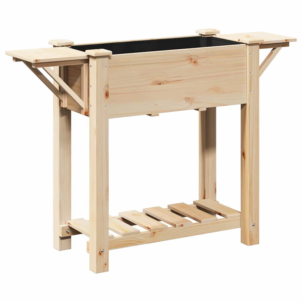 Sodo vazonas Smėlio 111 x 37 x 76,5 cm Kietasis pušinis medis Sodo vazonas Smėlio 111 x 37 x 76,5 cm Kietasis pušinis medis - Image 8