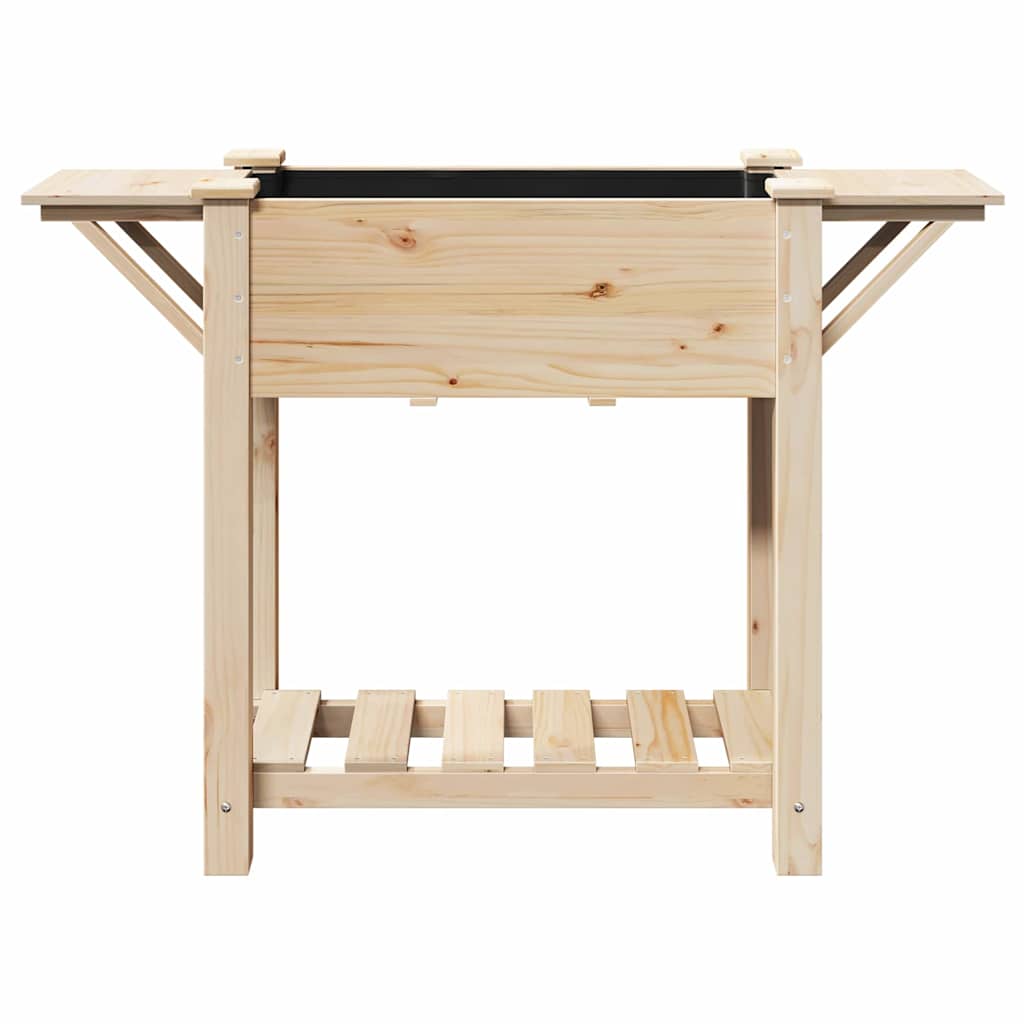 Sodo vazonas Smėlio 111 x 37 x 76,5 cm Kietasis pušinis medis Sodo vazonas Smėlio 111 x 37 x 76,5 cm Kietasis pušinis medis - Image 6