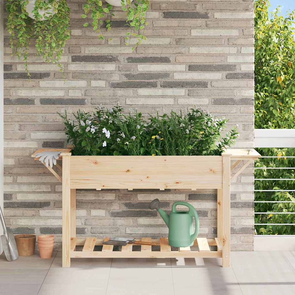 Sodo vazonas Smėlio 155 x 59 x 76,5 cm Kietasis pušinis medis Sodo vazonas Smėlio 155 x 59 x 76,5 cm Kietasis pušinis medis - Image 2