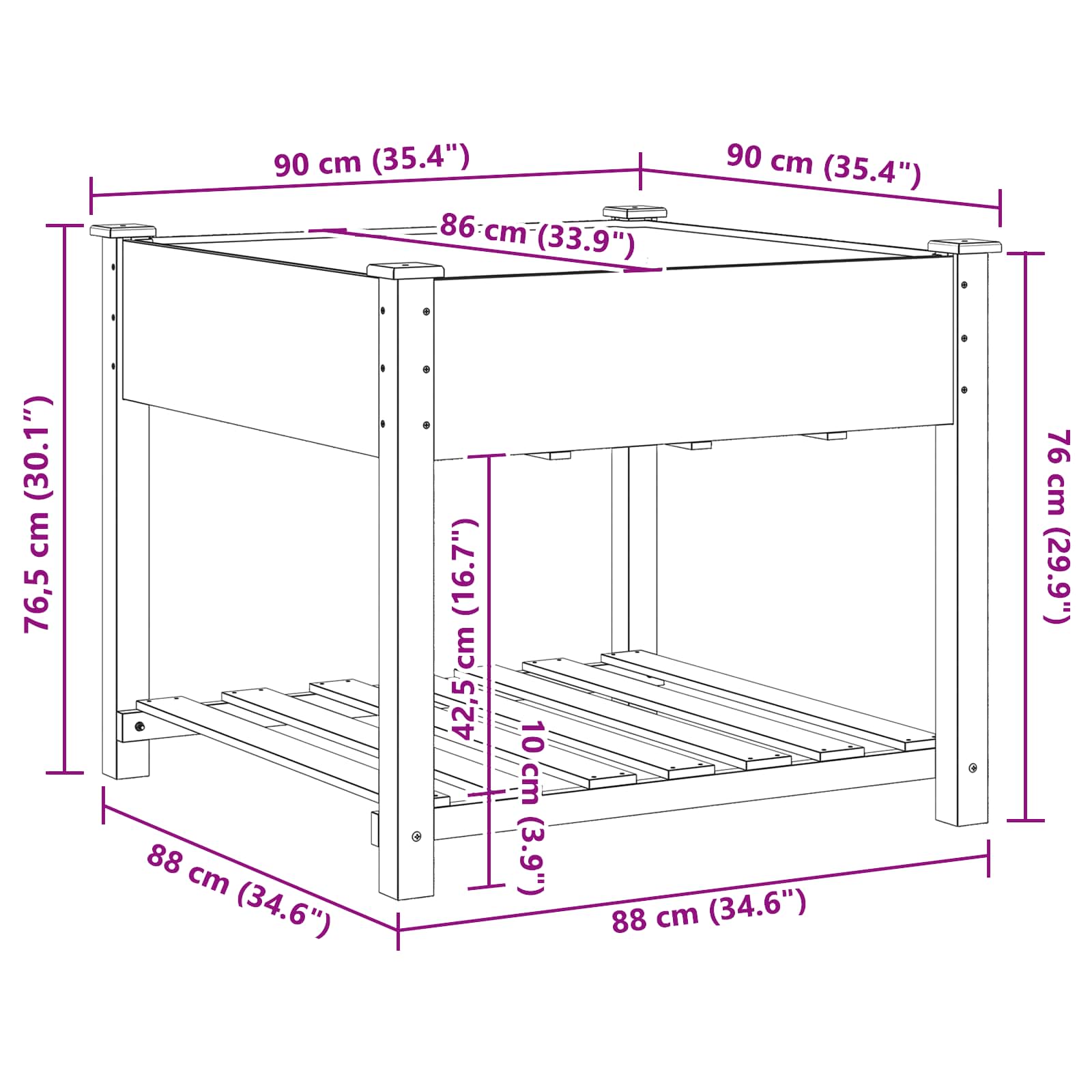 Sodo vazonas Smėlio 60,5 x 60 x 76,5 cm Kietasis pušinis medis Sodo vazonas Smėlio 60,5 x 60 x 76,5 cm Kietasis pušinis medis