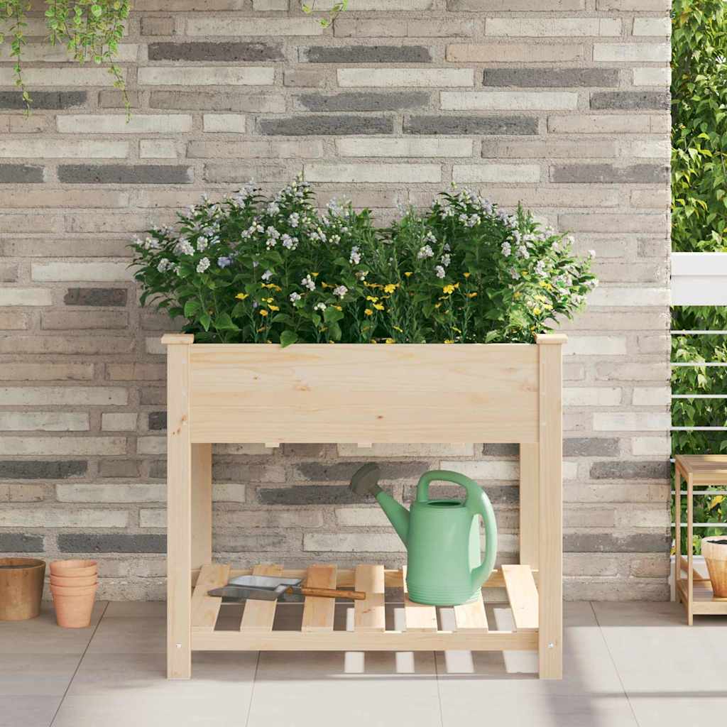 Sodo vazonas Smėlio 90 x 90 x 76,5 cm Kietasis pušinis medis Sodo vazonas Smėlio 90 x 90 x 76,5 cm Kietasis pušinis medis - Image 2