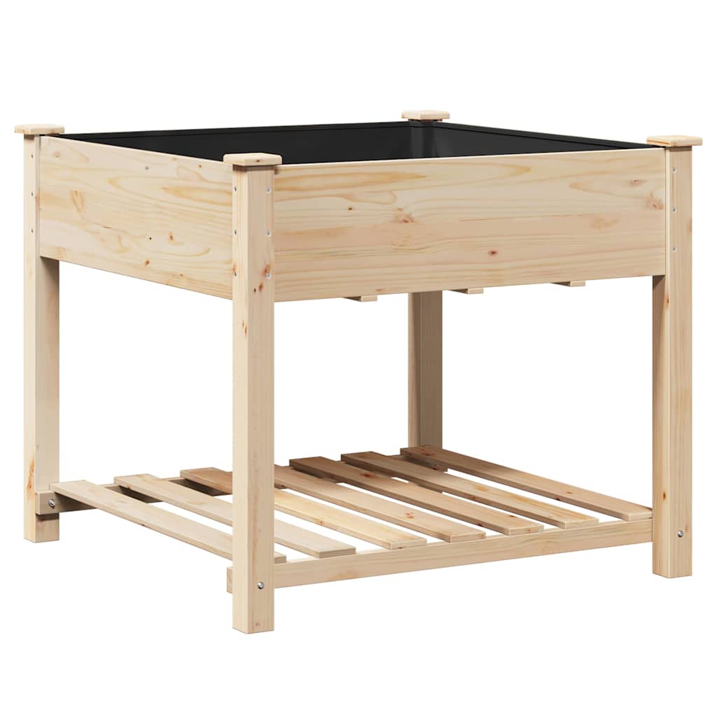 Sodo vazonas Smėlio 90 x 90 x 76,5 cm Kietasis pušinis medis Sodo vazonas Smėlio 90 x 90 x 76,5 cm Kietasis pušinis medis - Image 3