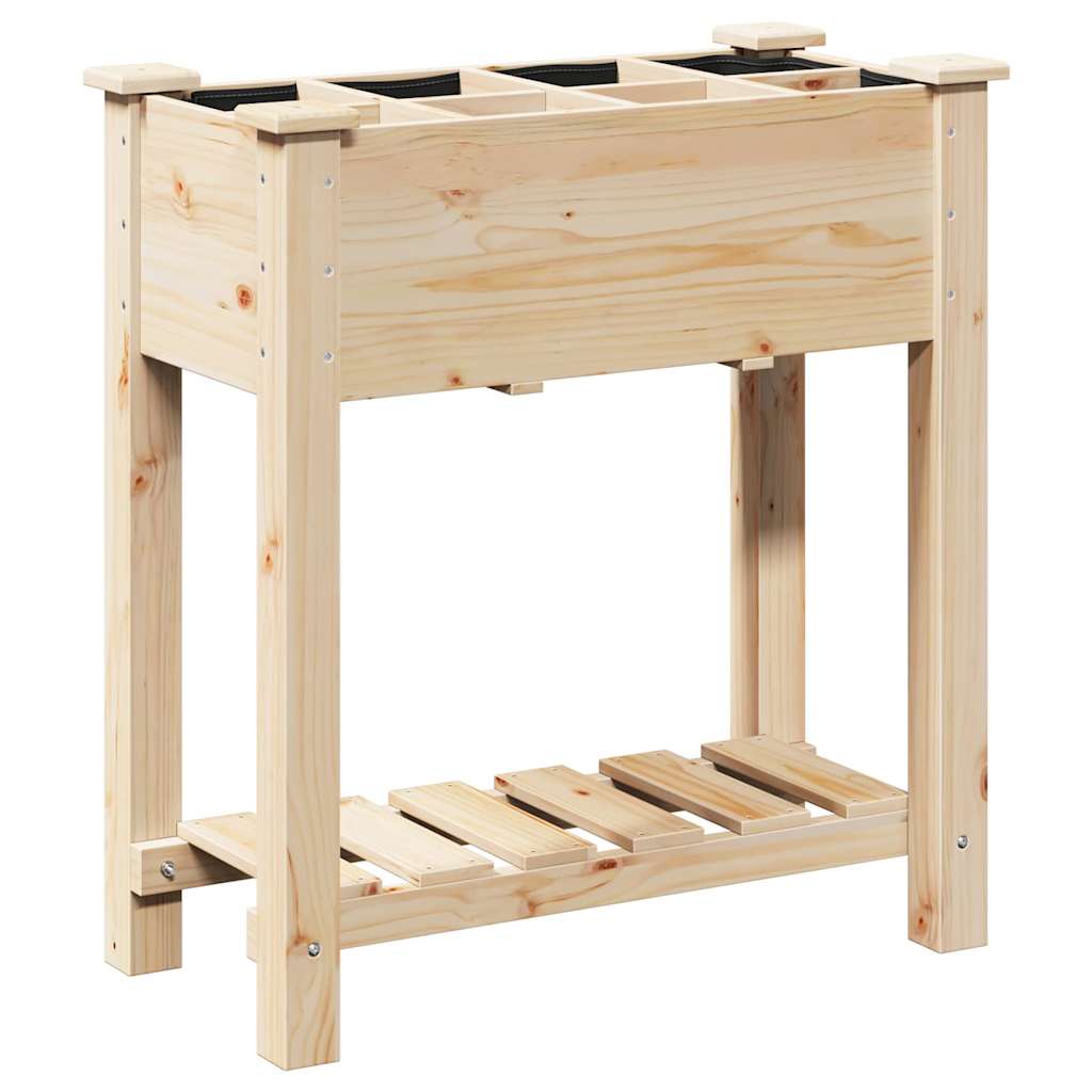Sodo vazonas Smėlio 71 x 37 x 76,5 cm Kietasis pušinis medis Sodo vazonas Smėlio 71 x 37 x 76,5 cm Kietasis pušinis medis - Image 3