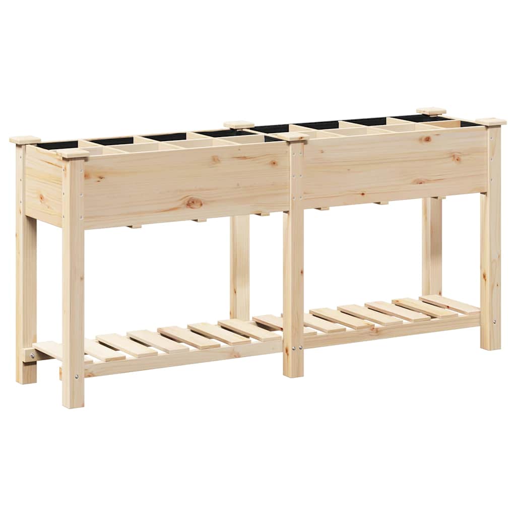 Sodo vazonas Smėlio 161,5 x 45 x 76,5 cm Kietasis pušinis medis Sodo vazonas Smėlio 161,5 x 45 x 76,5 cm Kietasis pušinis medis - Image 3