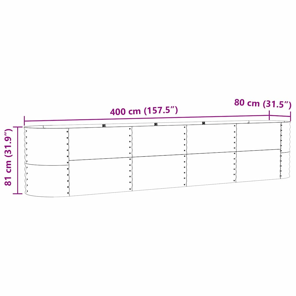 Pakelta lova Žalia 400 x 80 x 81 cm Plienas Pakelta lova Žalia 400 x 80 x 81 cm Plienas