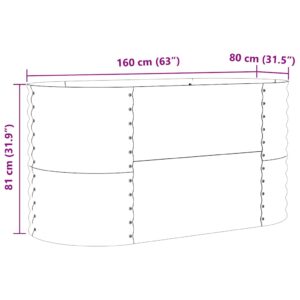 Pakelta lova Žalia 160 x 80 x 81 cm Plienas