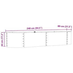 Pakelta lova Žalia 240 x 80 x 44 cm Plienas