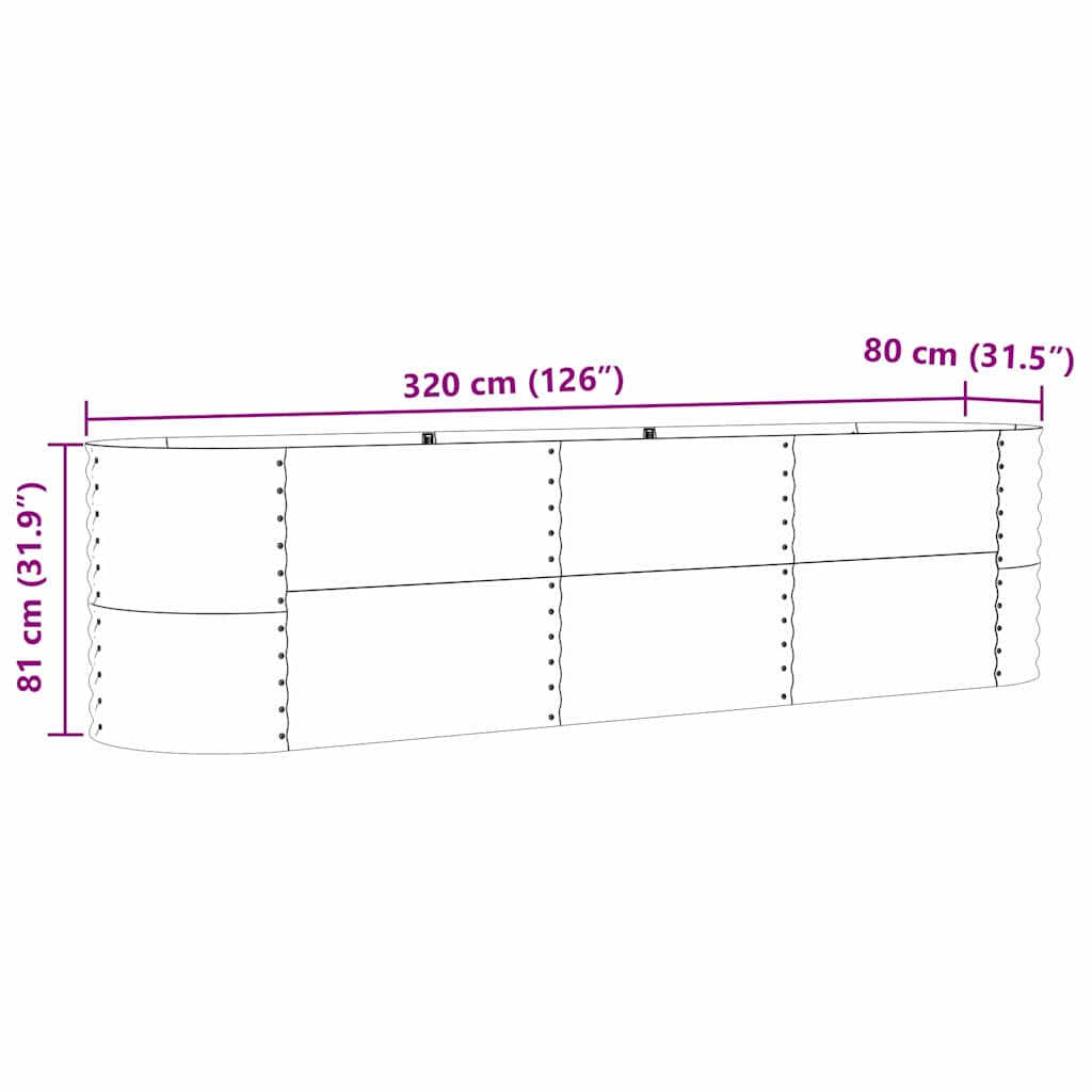 Pakelta lova Ruda 320 x 80 x 81 cm Plienas Pakelta lova Ruda 320 x 80 x 81 cm Plienas