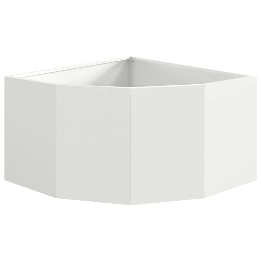 Kampinė Vazonas Balta 60 x 60 x 35 cm Plienas Kampinė Vazonas Balta 60 x 60 x 35 cm Plienas - Image 6
