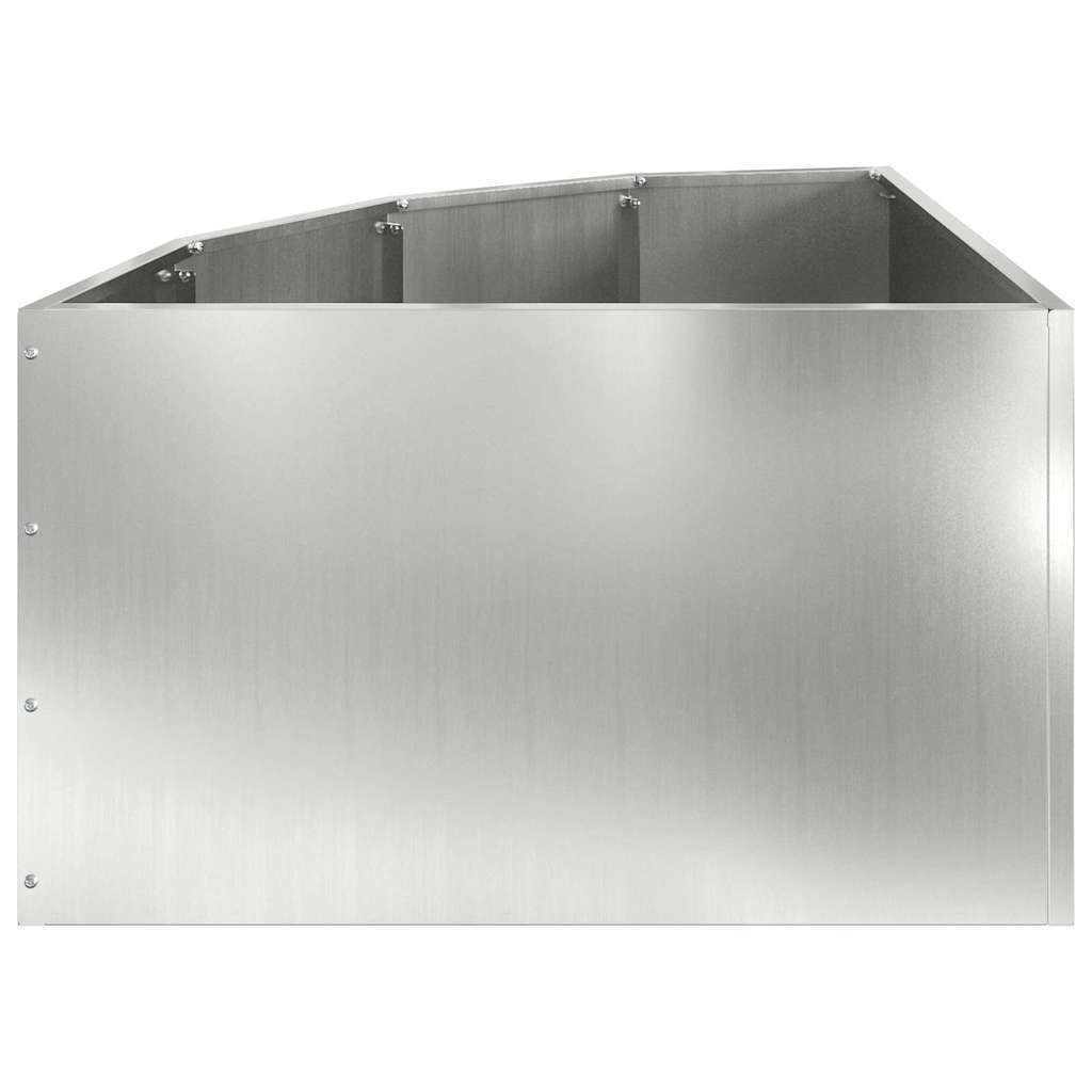 Kampinė Vazonas Sidabrinė 60 x 60 x 35 cm Galvanizuotas plienas Kampinė Vazonas Sidabrinė 60 x 60 x 35 cm Galvanizuotas plienas - Image 8