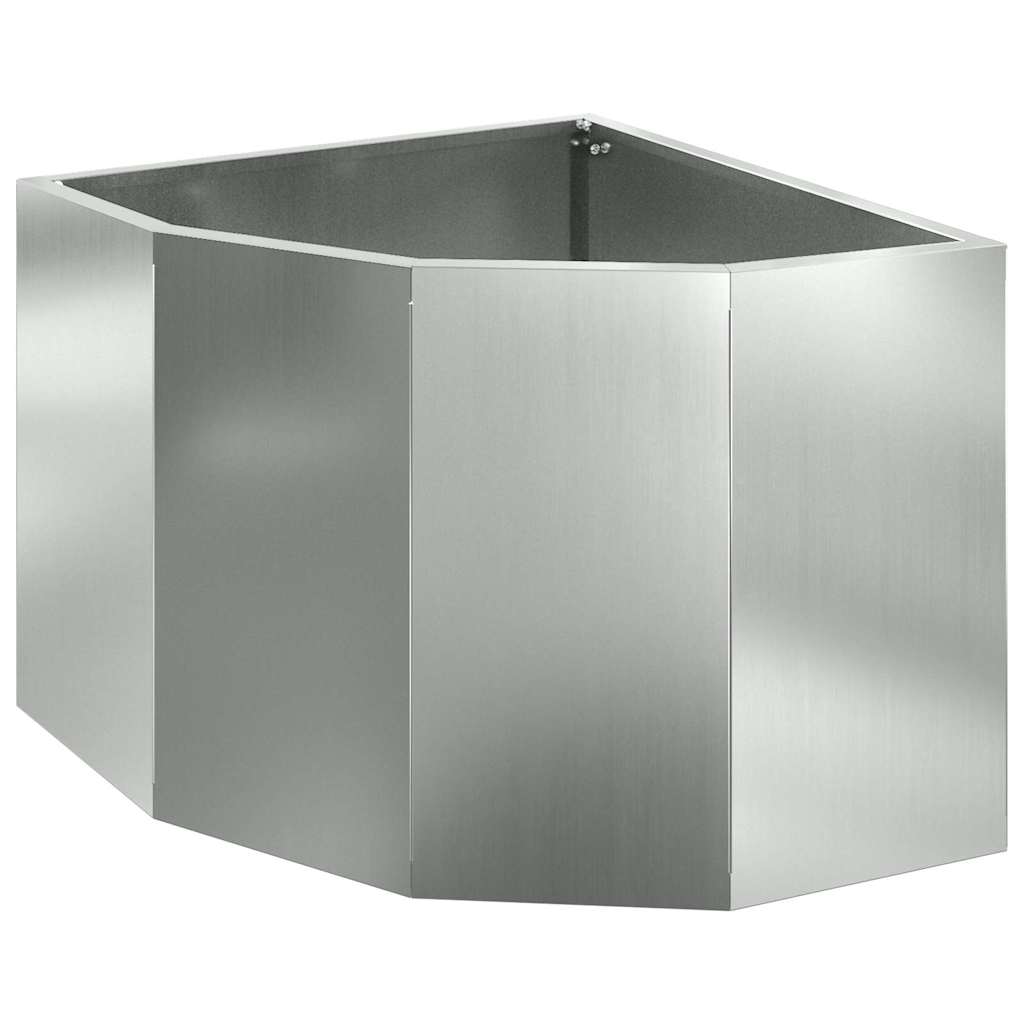 Kampinė Vazonas Sidabrinė 45 x 45 x 35 cm Galvanizuotas plienas Kampinė Vazonas Sidabrinė 45 x 45 x 35 cm Galvanizuotas plienas - Image 4