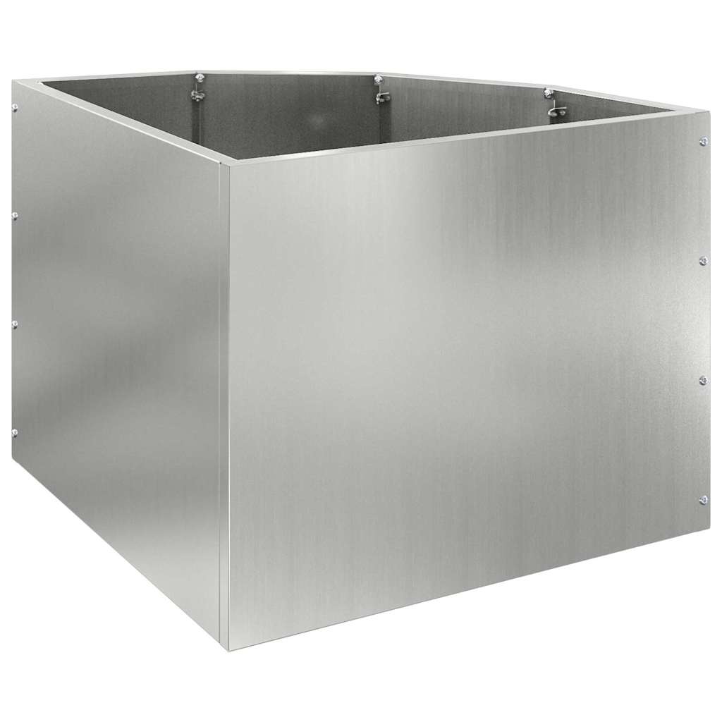 Kampinė Vazonas Sidabrinė 45 x 45 x 35 cm Galvanizuotas plienas Kampinė Vazonas Sidabrinė 45 x 45 x 35 cm Galvanizuotas plienas - Image 9