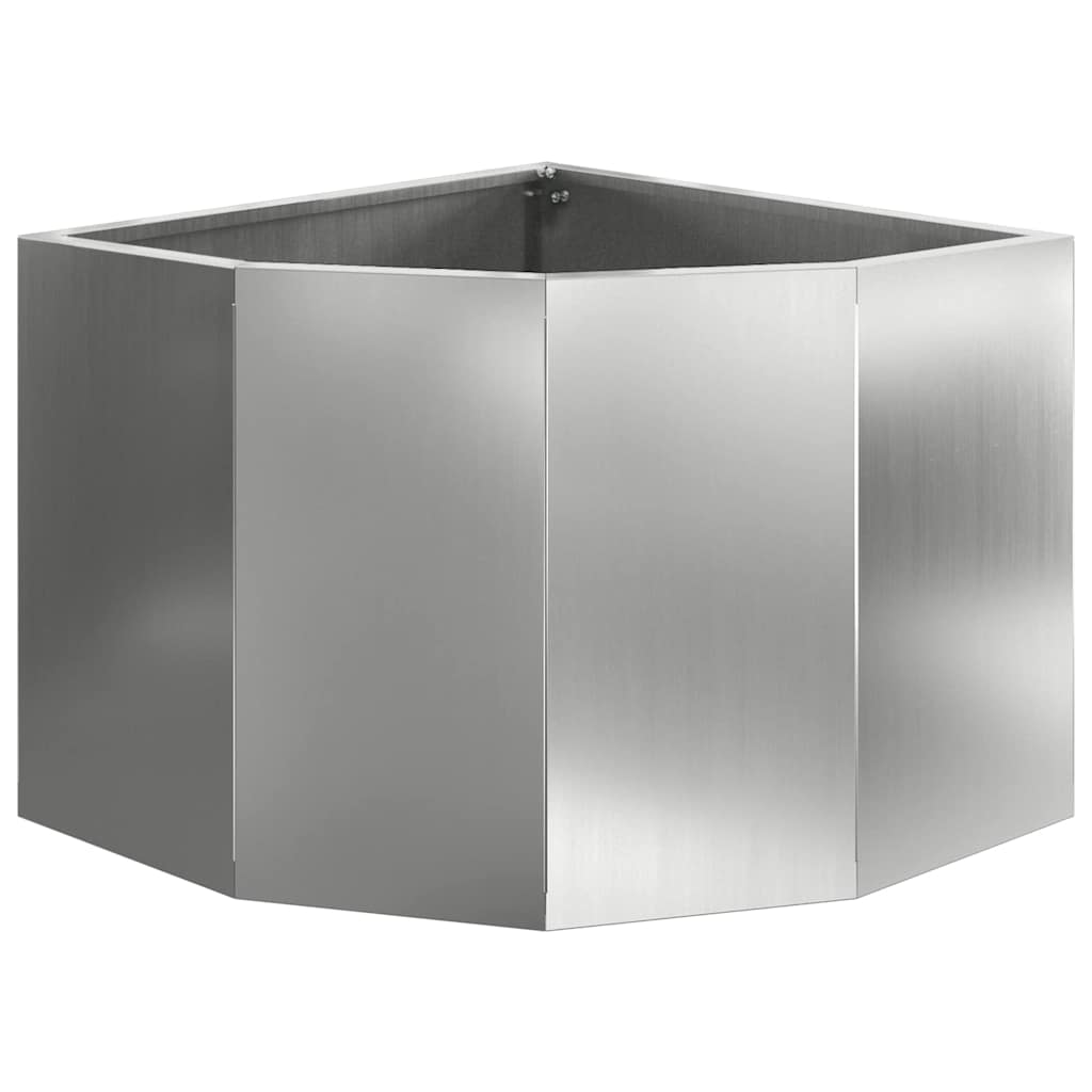 Kampinė Vazonas Sidabrinė 45 x 45 x 35 cm Galvanizuotas plienas Kampinė Vazonas Sidabrinė 45 x 45 x 35 cm Galvanizuotas plienas - Image 7