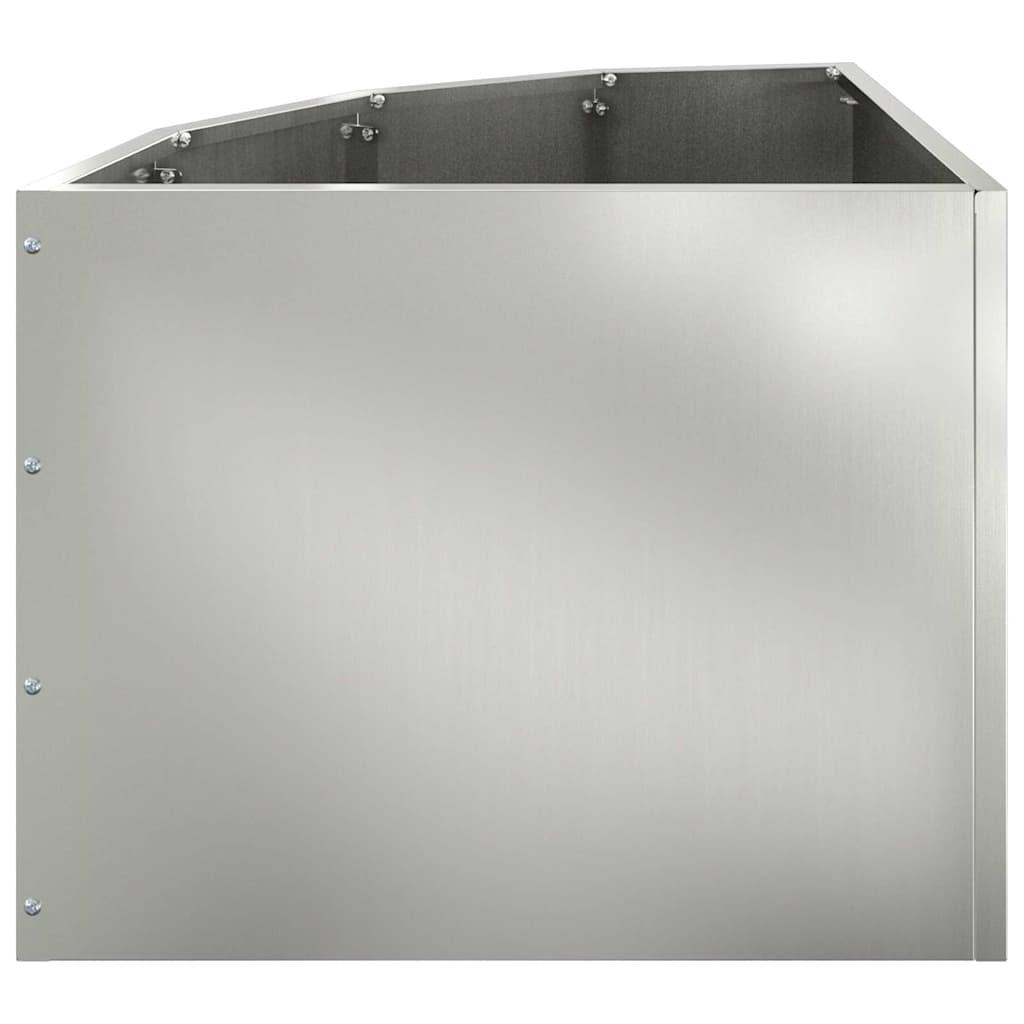 Kampinė Vazonas Sidabrinė 45 x 45 x 35 cm Galvanizuotas plienas Kampinė Vazonas Sidabrinė 45 x 45 x 35 cm Galvanizuotas plienas - Image 8