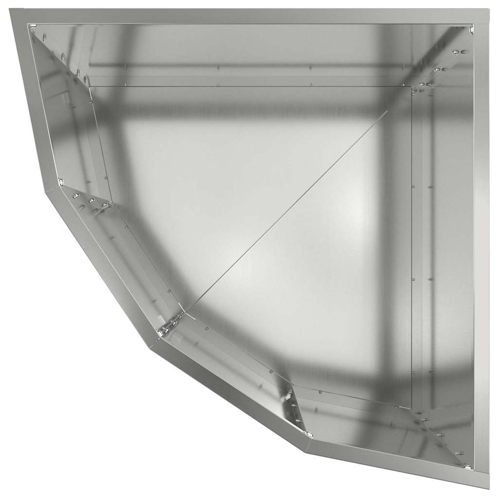 Kampinė Vazonas Sidabrinė 45 x 45 x 35 cm Galvanizuotas plienas Kampinė Vazonas Sidabrinė 45 x 45 x 35 cm Galvanizuotas plienas - Image 10