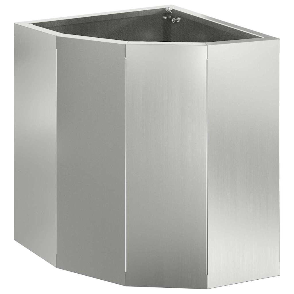 Kampinė Vazonas Sidabrinė 30 x 30 x 35 cm Galvanizuotas plienas Kampinė Vazonas Sidabrinė 30 x 30 x 35 cm Galvanizuotas plienas - Image 4
