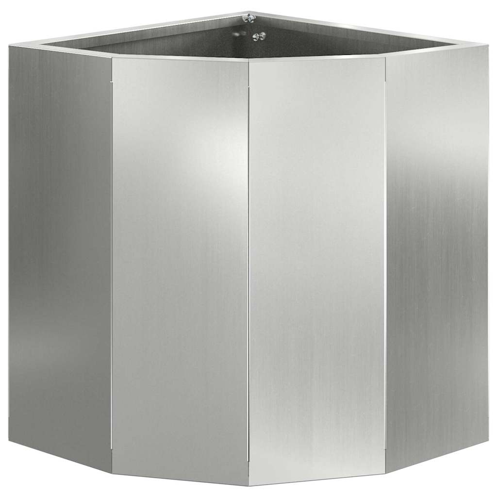 Kampinė Vazonas Sidabrinė 30 x 30 x 35 cm Galvanizuotas plienas Kampinė Vazonas Sidabrinė 30 x 30 x 35 cm Galvanizuotas plienas - Image 7