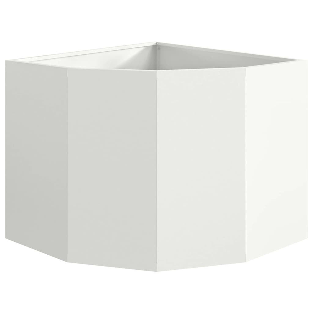 Kampinė Vazonas Balta 60 x 60 x 50 cm Plienas Kampinė Vazonas Balta 60 x 60 x 50 cm Plienas - Image 6