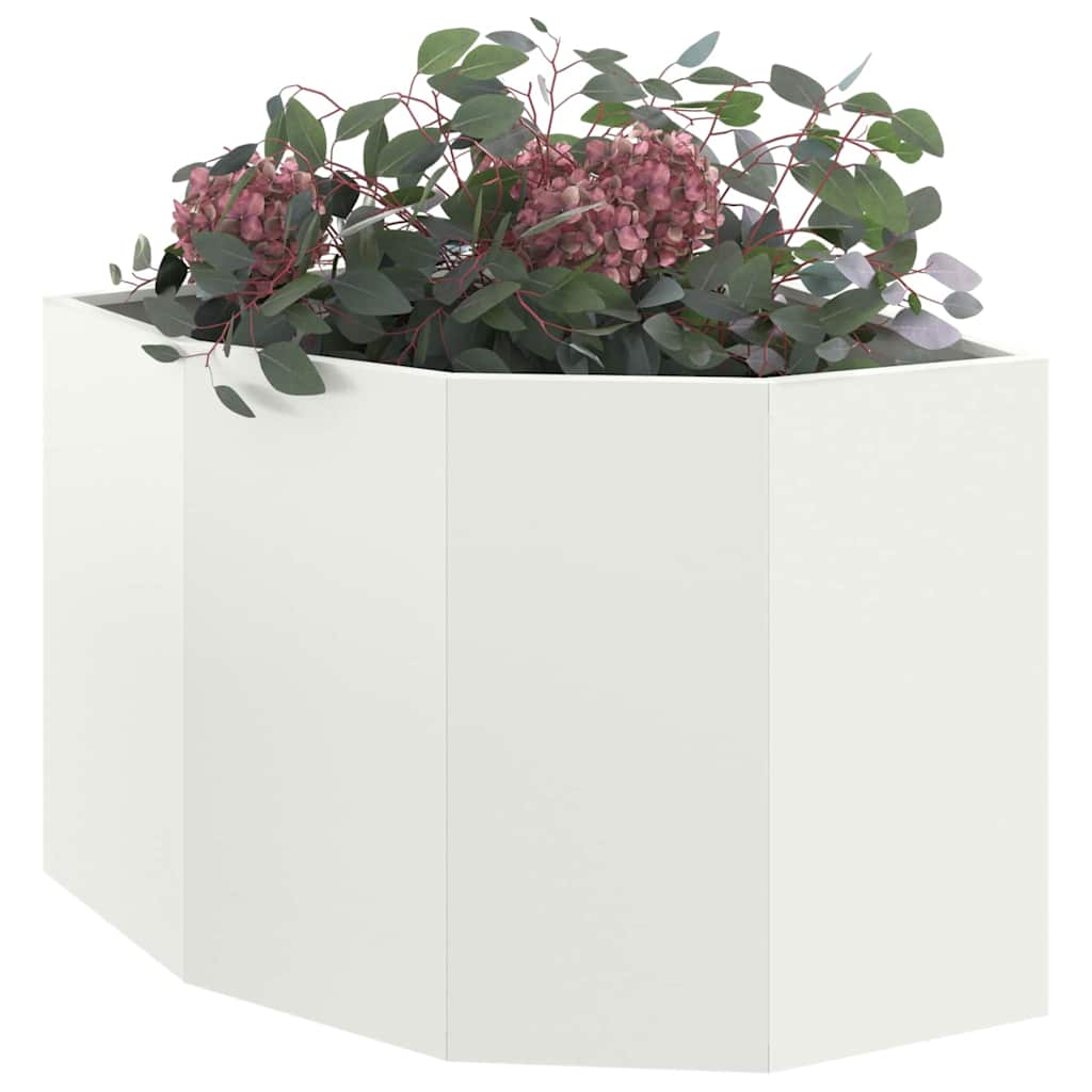 Kampinė Vazonas Balta 60 x 60 x 50 cm Plienas Kampinė Vazonas Balta 60 x 60 x 50 cm Plienas - Image 4