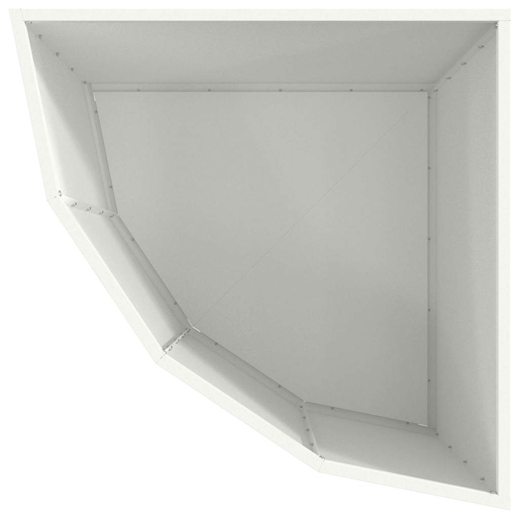 Kampinė Vazonas Balta 60 x 60 x 50 cm Plienas Kampinė Vazonas Balta 60 x 60 x 50 cm Plienas - Image 9