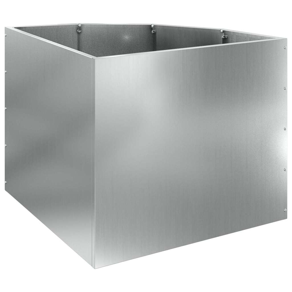 Kampinė Vazonas Sidabrinė 60 x 60 x 50 cm Galvanizuotas plienas Kampinė Vazonas Sidabrinė 60 x 60 x 50 cm Galvanizuotas plienas - Image 9
