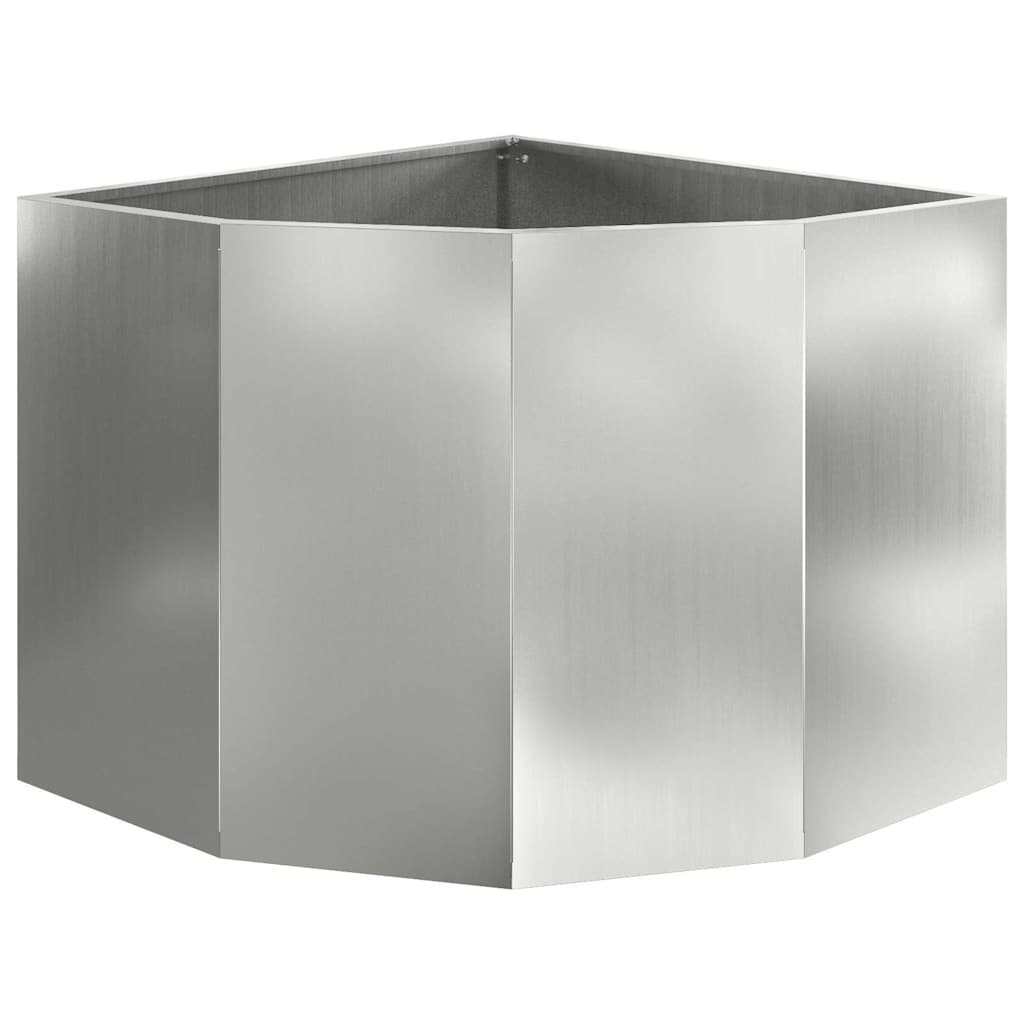 Kampinė Vazonas Sidabrinė 60 x 60 x 50 cm Galvanizuotas plienas Kampinė Vazonas Sidabrinė 60 x 60 x 50 cm Galvanizuotas plienas - Image 7