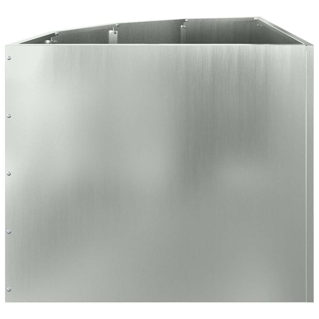 Kampinė Vazonas Sidabrinė 60 x 60 x 50 cm Galvanizuotas plienas Kampinė Vazonas Sidabrinė 60 x 60 x 50 cm Galvanizuotas plienas - Image 8