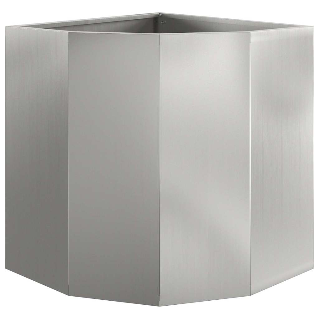 Kampinė Vazonas Sidabrinė 45 x 45 x 50 cm Galvanizuotas plienas Kampinė Vazonas Sidabrinė 45 x 45 x 50 cm Galvanizuotas plienas - Image 7