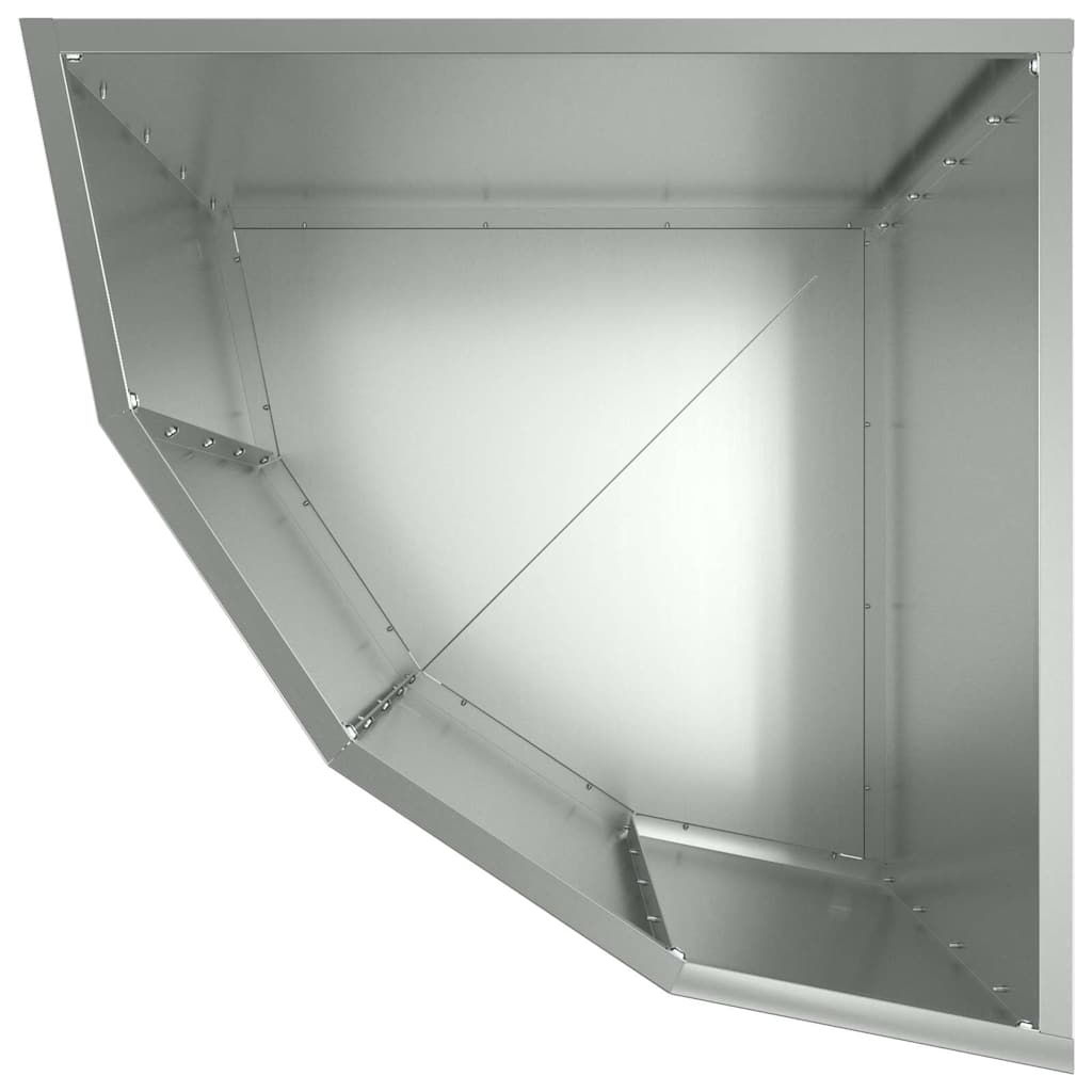 Kampinė Vazonas Sidabrinė 45 x 45 x 50 cm Galvanizuotas plienas Kampinė Vazonas Sidabrinė 45 x 45 x 50 cm Galvanizuotas plienas - Image 10