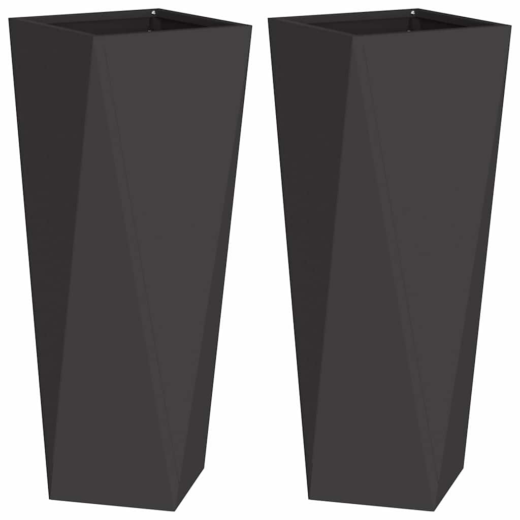 Lovelis 2 vnt. Juoda 30 x 30 x 75 cm Plienas Lovelis 2 vnt. Juoda 30 x 30 x 75 cm Plienas - Image 3