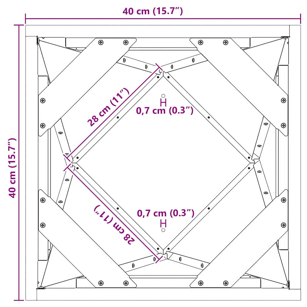 Lovelis Antracitas 40 x 40 x 75 cm Plienas Lovelis Antracitas 40 x 40 x 75 cm Plienas