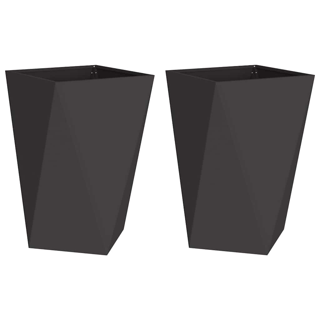 Lovelis 2 vnt. Juoda 50 x 50 x 75 cm Plienas Lovelis 2 vnt. Juoda 50 x 50 x 75 cm Plienas - Image 3