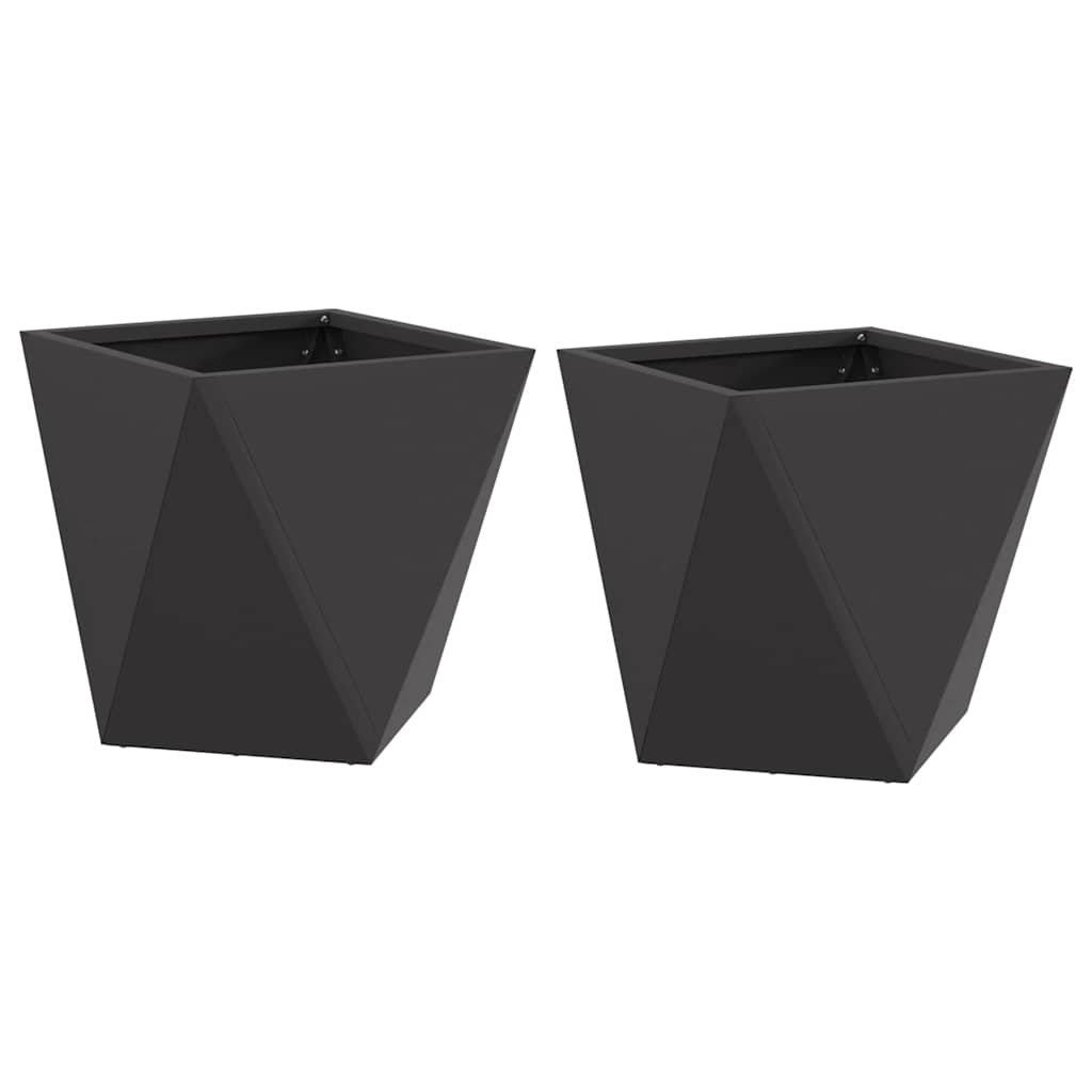 Lovelis 2 vnt. Juoda 30 x 30 x 30 cm Plienas Lovelis 2 vnt. Juoda 30 x 30 x 30 cm Plienas - Image 3